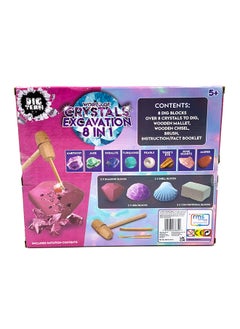 RMS 8-in-1 World Of Crystals Excavation Kit - Discover And Learn About Precious Stones Includes 8 Dig Blocks, Tools And Fact Booklet Educational Fun For Kids  - Image 3