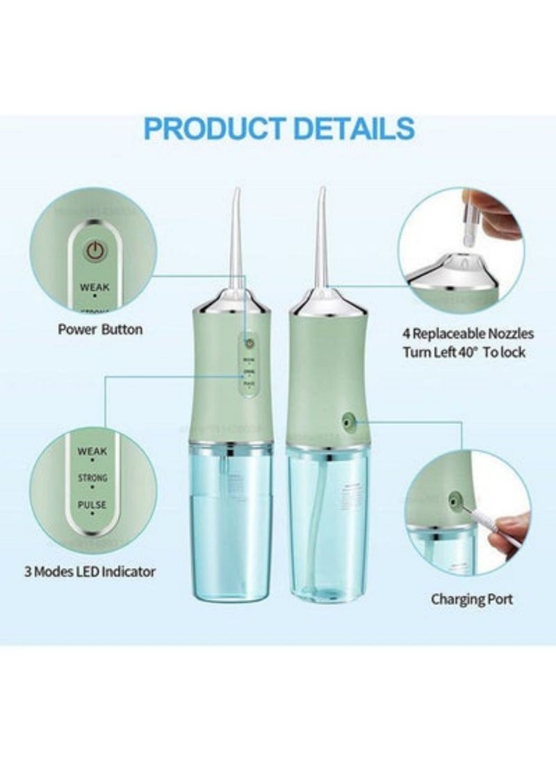 Elaimei Water Flossers For Teeth USB Rechargeable Water Teeth Cleaner Picks  With 4 Nozzles  - Image 3