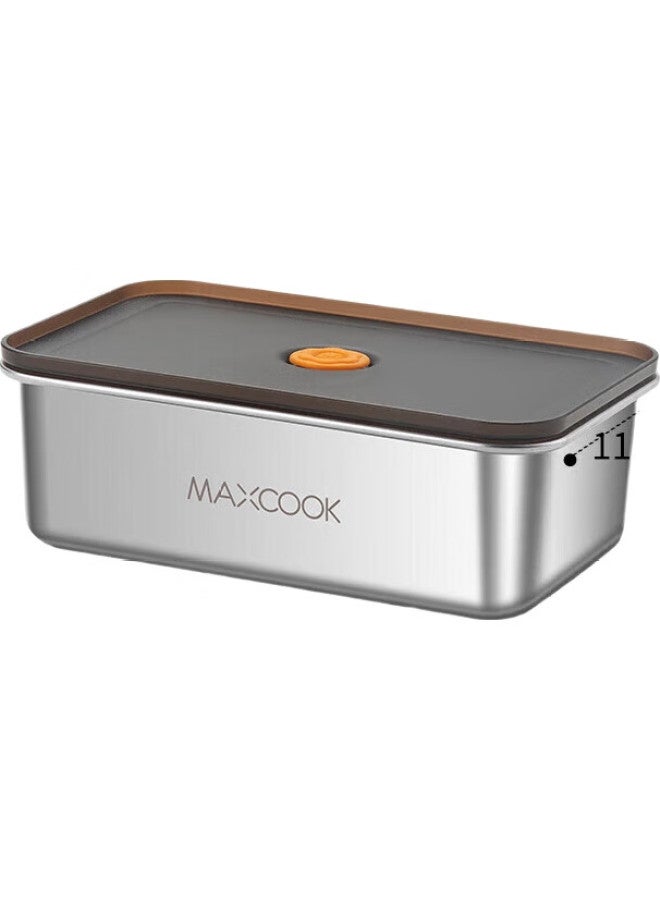 MAX COOK Meichun (Maxcook) 304 Stainless Steel Food Storage Container With Lid, Lunch Box, Bento Box, Refrigerator Sealed Storage Box, 1000Ml, Mcft5557 - Image 2