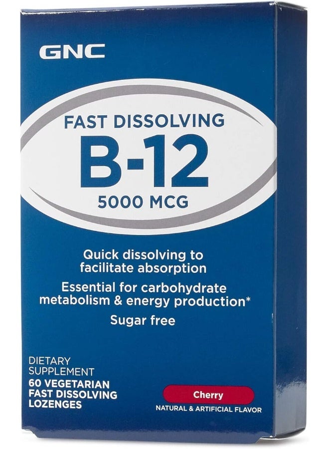 GNC Fast Dissolving B-12 5000 Mcg-Cherry - Image 1