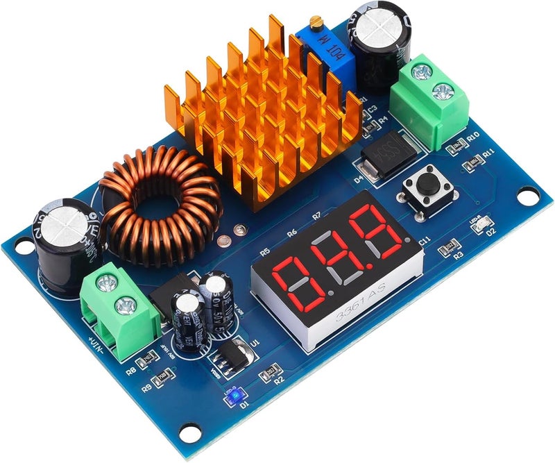 كاست ويف محول رفع الجهد المستمر (DC-DC Boost Converter)، مدخل 4-35 فولت إلى مخرج 5-45 فولت قابل للتعديل، وحدة رفع الجهد لتزويد الطاقة المستقر، منظم جهد الألواح الشمسية أو أغراض أخرى - Image 1