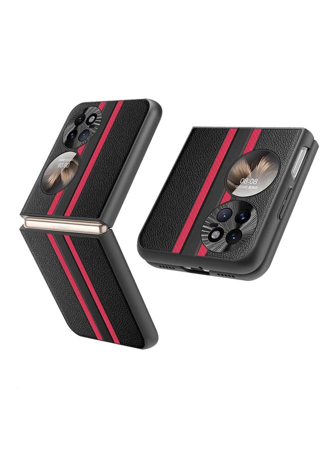 Zaboon Case For Huawei P50 Pocket Litchi Texture PU Shockproof Phone Case - Image 1