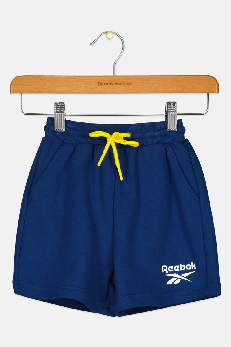 Reebok Toddlers Boy Brand Logo Training Shorts, Navy - Image 2