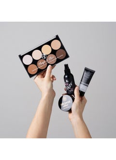 W7 W7 Shape & Glow Makeup Set - Matte Finish - 4 Piece Set - Bronze, Contour & Secure  - Image 2