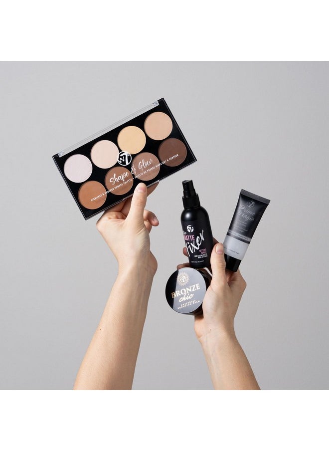 W7 - W7 Shape & Glow Makeup Set - Matte Finish - 4 Piece Set - Bronze, Contour & Secure - Image 1