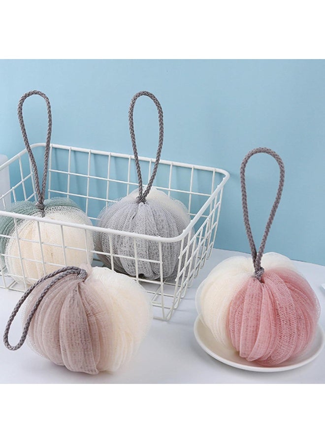 Exfoliating Body Towel Bath Towel Bathroom Accessories Cleaning Mesh Shower Balls PE Bath Ball Body Exfoliating Tool Portable Bath Shower Scrubber Bath Towel for Body (multicolor -1pc)  - Image 1