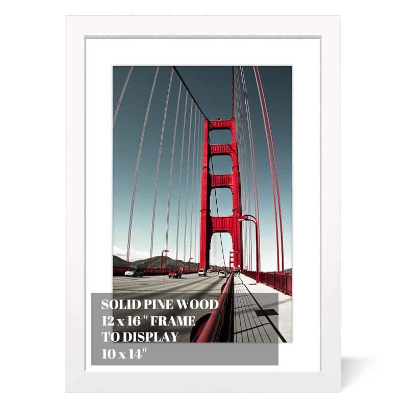 12x16 Picture Frame Diamond Painting Frames Poster Frames Made of Solid WoodDisplay Pictures 10x14 with Mat or 12x16 without Mat for Photos PaintingsWalls DecorationAnniversaryWeddingChristmas