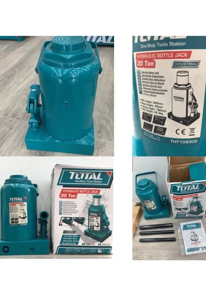 توتال مقبس زجاجة هيدروليكي 20 طن - THT109202، عالي التحمل مع صمام أمان، ارتفاع قابل للتعديل 240 مم - 460 مم، مثالي لرفع السيارات والصناعية  - Image 2
