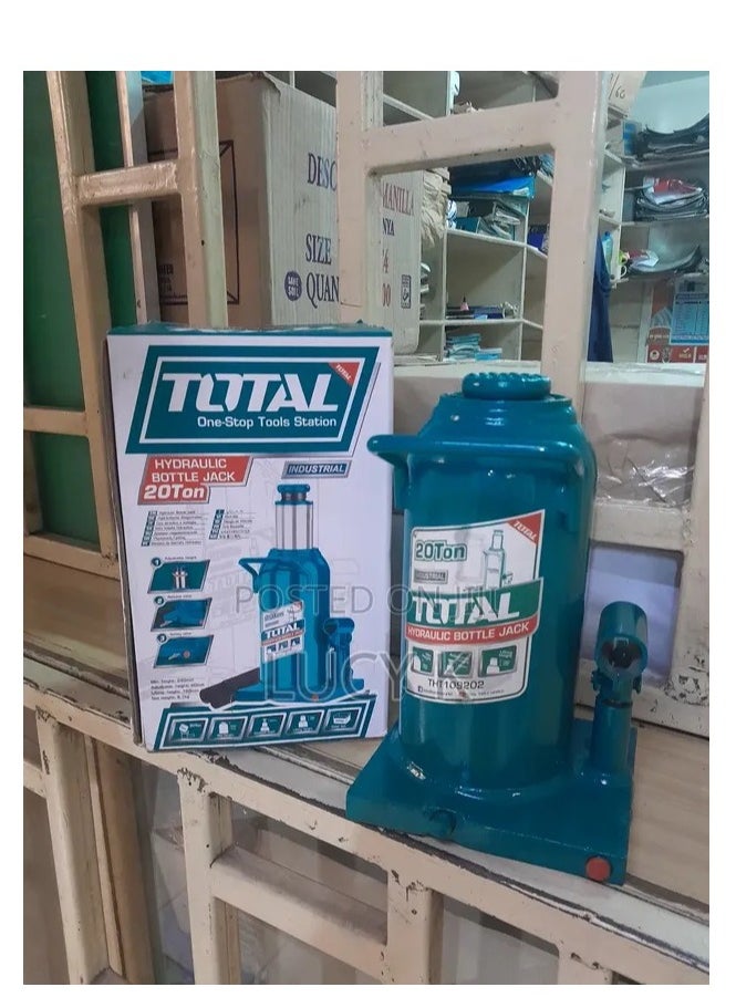 توتال مقبس زجاجة هيدروليكي 20 طن - THT109202، عالي التحمل مع صمام أمان، ارتفاع قابل للتعديل 240 مم - 460 مم، مثالي لرفع السيارات والصناعية  - Image 4