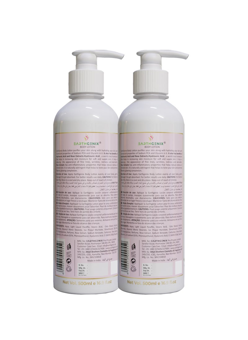 Earthgenix 2-Pieces Wild Rose Body Lotion 1000 Ml  - Image 2