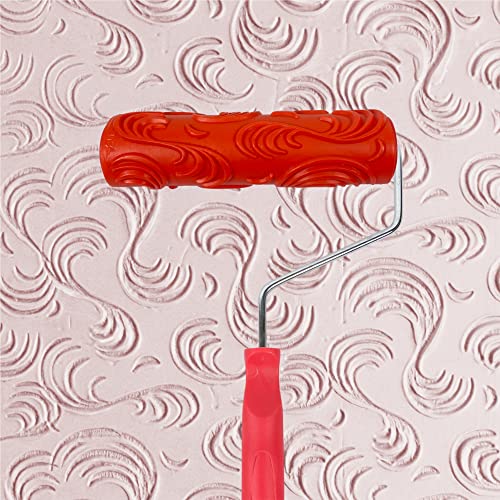 Nichiyo 7'' Texture Roller DIY Decorative Art Pattern Paint Roller Rubber Roller for Walls, Furnitures and Floors Decoration(EG084T) - Image 1