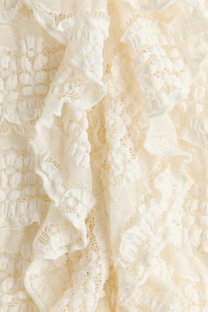 H&M Lace-look jersey blouse