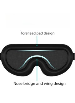 WAOKN Sleep Eye Mask for Men Women, 3D Contour Cup Sleep Mask and Eye Mask, Concave Molded Night Sleep Mask, Blocks Light, Soft Comfort Eye Mask for Travel Yoga Naps, Black  - Image 2
