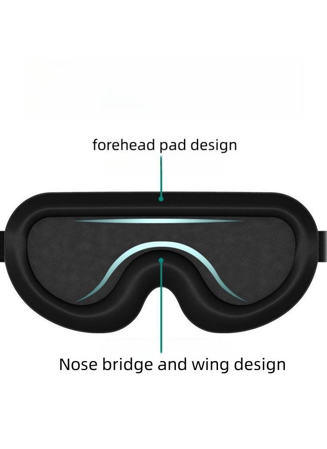 WAOKN - Sleep Eye Mask for Men Women, 3D Contour Cup Sleep Mask and Eye Mask, Concave Molded Night Sleep Mask, Blocks Light, Soft Comfort Eye Mask for Travel Yoga Naps, Black - Image 1