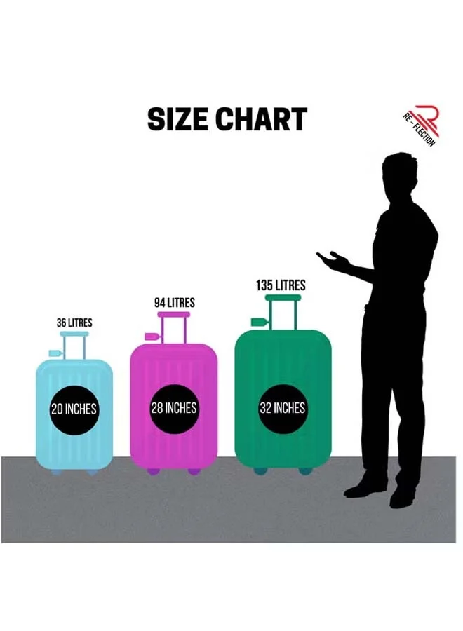 Reflection REFLECTION 24 Inch Voyager Carryon Suitcase Lightweight Vertical Series Travel Soft Luggage Trolley with 84L Storage Capacity and 4 Spinner Wheels Purple