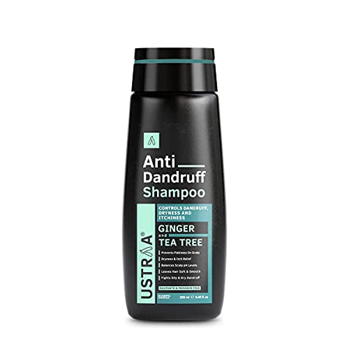 Ustraa Anti-Dandruff Shampoo 250ml - With Climbazole, Ginger & Tea Tree Oil, Controls Dandruff, No Sulphates, No Parabens, No Silicone, No Mineral Oil - Image 1