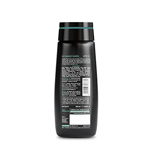 Ustraa Anti-Dandruff Shampoo 250ml - With Climbazole, Ginger & Tea Tree Oil, Controls Dandruff, No Sulphates, No Parabens, No Silicone, No Mineral Oil - Image 2