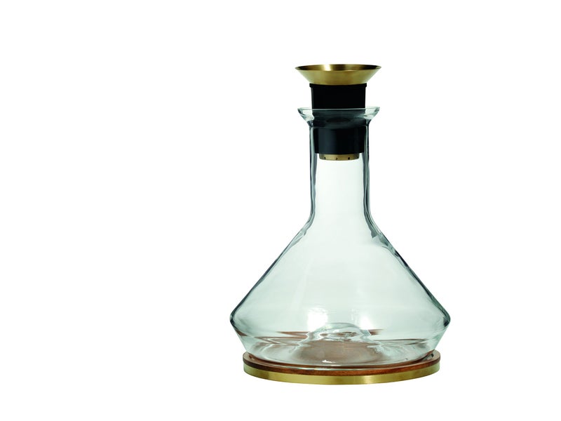 RBT RBT Decanter with Wood Coaster and MicroPerforated AeratorClear 