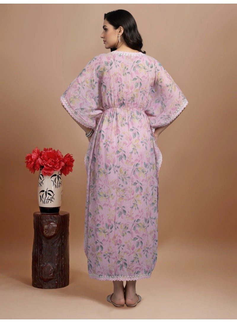 الايا كفتان مطرز يدويًا من القطن شيكانكاري - Image 4