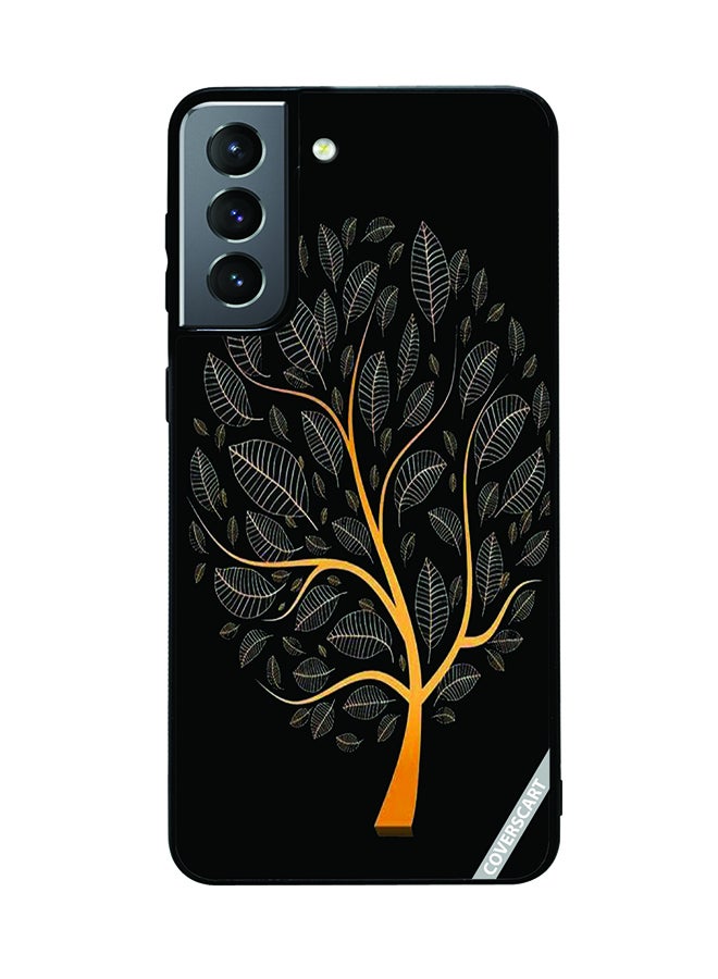COVERSCART Protective Case Cover For Samsung Galaxy S21 FE 5G Golden Tree Design Multicolour