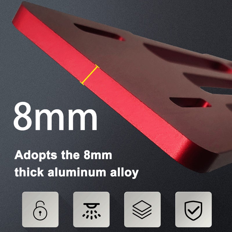 8mm Thickened Aluminum Alloy Handsaw Base Cutting Machine Marble Machine Base Plate Portable Woodworking Bakelite Board Adjustable Screws and Preset Holes for Quick Installation Disassembly - Image 3