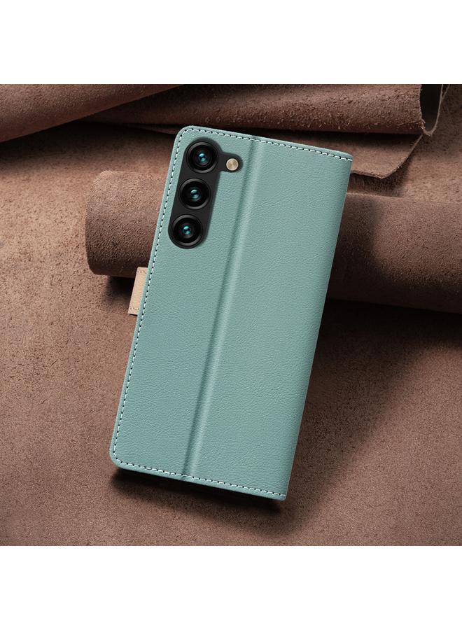 S-TOP Case For Samsung Galaxy S24 5G Color Matching RFID Anti-theft Leather Phone Case - Image 3