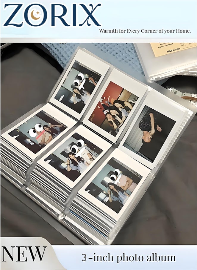 ZORIX Mini Polaroid Photo Album 2x3 Inch 120 Pockets(240 Sheets) Photo Book for Fujifilm Instax Mini Camera Collector DIY, White - Image 1