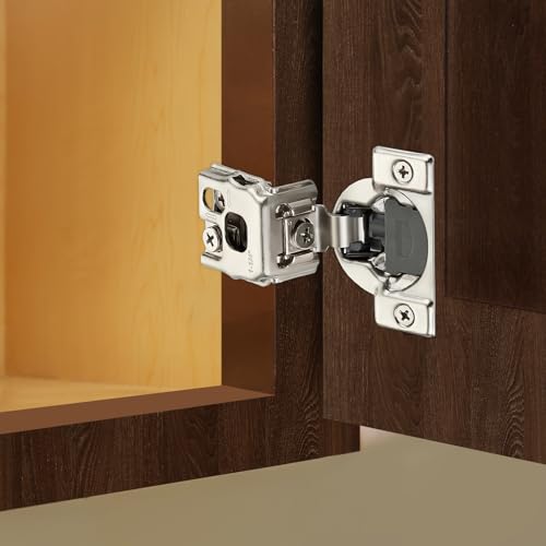 HomeExpert Home Expert 10 Pack 5 Pairs 114 Overlay Soft Close Cabinet Hinges Satin Nickel Stainless Steel Concealed Hinges with 3D SelfClosing for Face Frame Doors Kitchens - Image 3