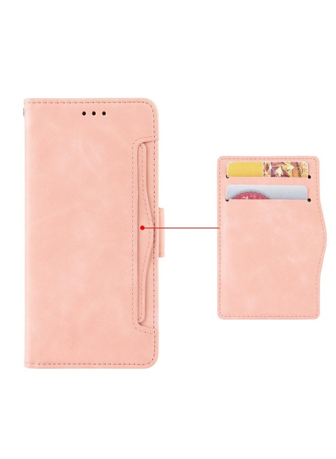Case Cover For Google Pixel 8 Skin Feel Calf Texture Card Slots Leather Phone Case(Pink)