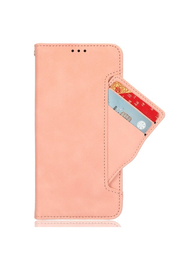 Case Cover For Google Pixel 8 Skin Feel Calf Texture Card Slots Leather Phone Case(Pink)