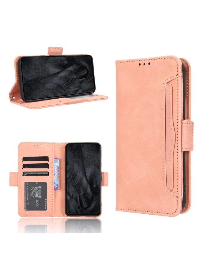 Case Cover For Google Pixel 8 Skin Feel Calf Texture Card Slots Leather Phone Case(Pink)