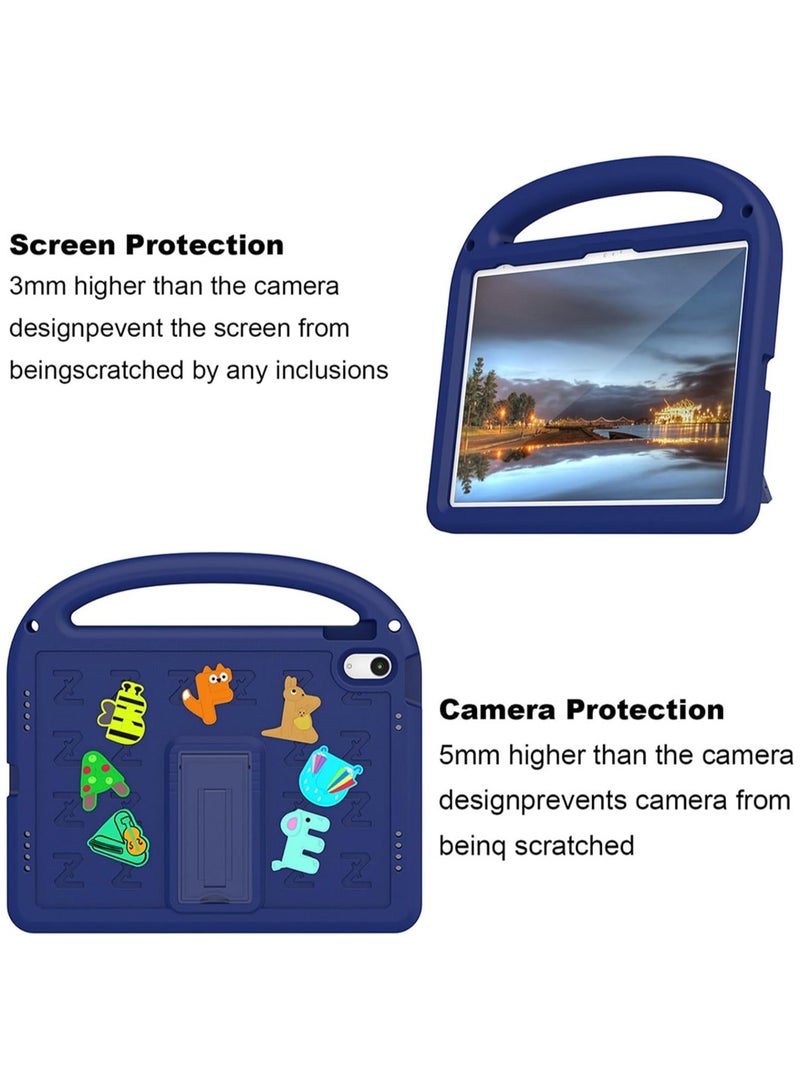 VKL Case for iPad 10th Generation 10.9 Inch 2022 Model Lightweight Durable Shockproof EVA Cover with Handle/Stand/Shoulder Strap, Navy Blue - Image 4