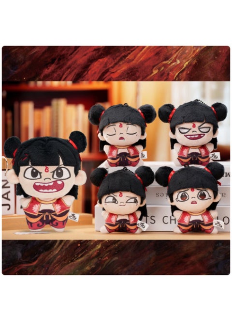 Which Cha Around] Movie "Which Cha's Devil Boy Mockings In The Sea" Which Cha Plush Pendant Blind Box Pendant Keychain-Specifications:10- 12cm-Color:Red