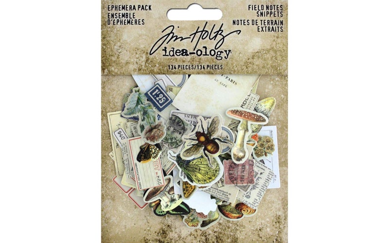 Tim Holtz Ideaology EPHEMERA SNIPPETS ID FIELDNOTES usone size Field Notes