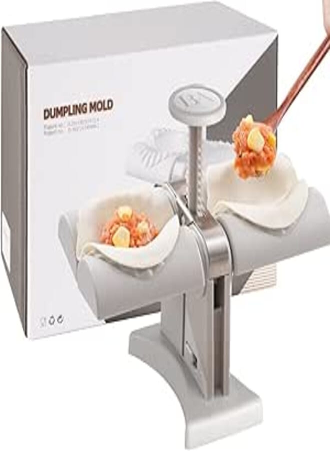 Maymay Household Double Head Automatic Dumpling Maker Mold, Stainless Steel Easy And Lazy Dumpling Maker Tool, Pierogi Maker Machine To Make Empanadas