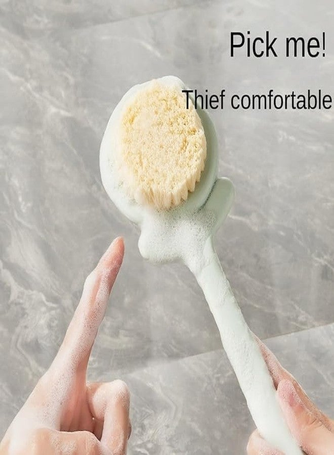 VALUEVIBES Scrub Brush with Long Handle, Back Rubbing Bath Brush, no Need for Human Soft Hair, Body Rubbing Mud, Bath Brush, Soft Exfoliation with Long Handle Improves Health and Beauty Skin - 1pcs (Yellow) - Image 5