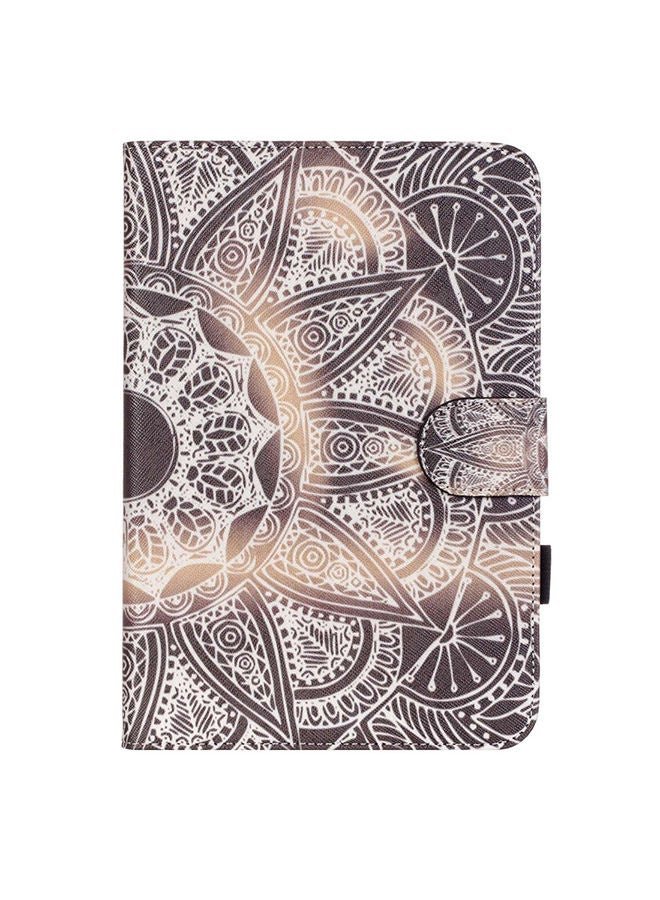 NIBEMINENT Half Flower Pattern Horizontal Flip Leather Case Cover With Holder For iPad mini 4 Multicolour - Image 1