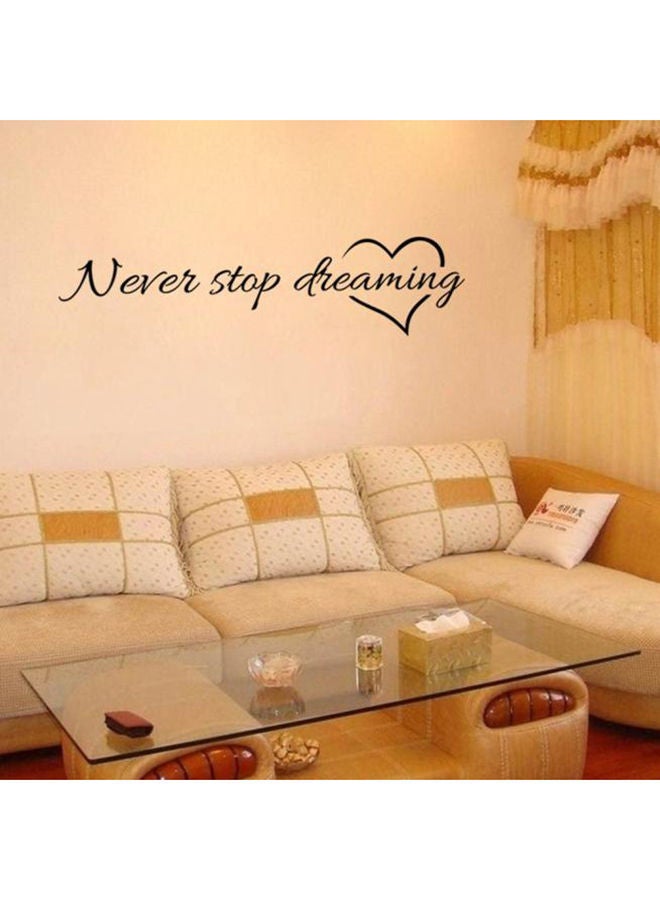 NIBEMINENT Never Stop Dreaming Wall Sticker Black 57x15cm - Image 2