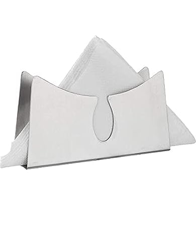 finality Hotelware Stainless Steel Matt Finish Classic Napkintisue Holder Set of 4 - Image 2