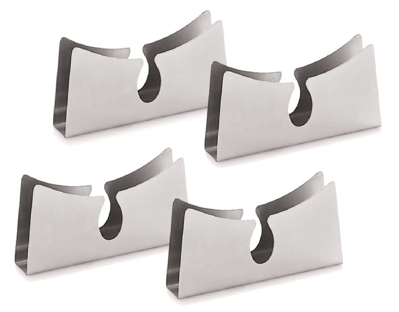 finality Hotelware Stainless Steel Matt Finish Classic Napkintisue Holder Set of 4 - Image 1