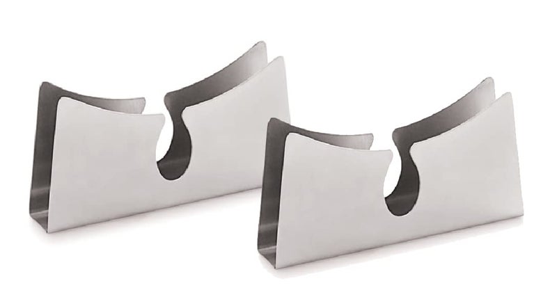 finality Hotelware Stainless Steel Matt Finish Classic Napkintisue Holder Set of 4 - Image 4