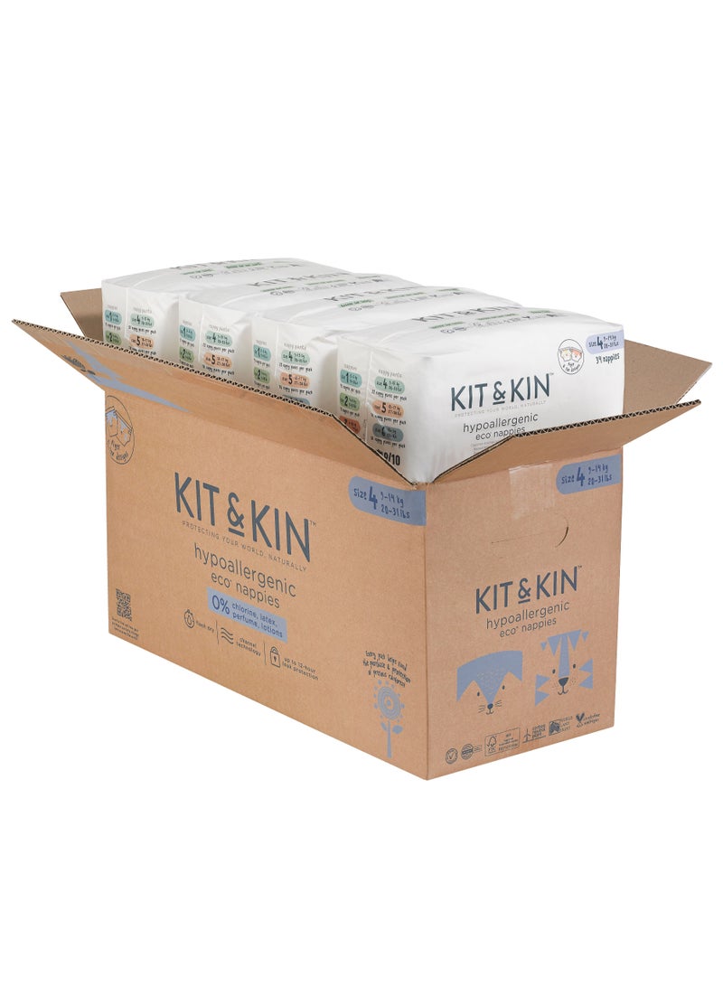 Kit & Kin Eco Diapers Size 4 4 x 32 Diapers - Image 1