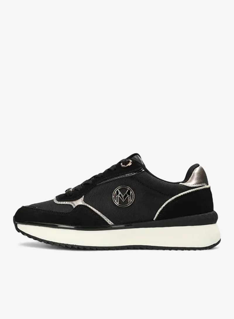 MEXX BLACK Panelled Lace-Up Sneakers for Women | Best Price UAE