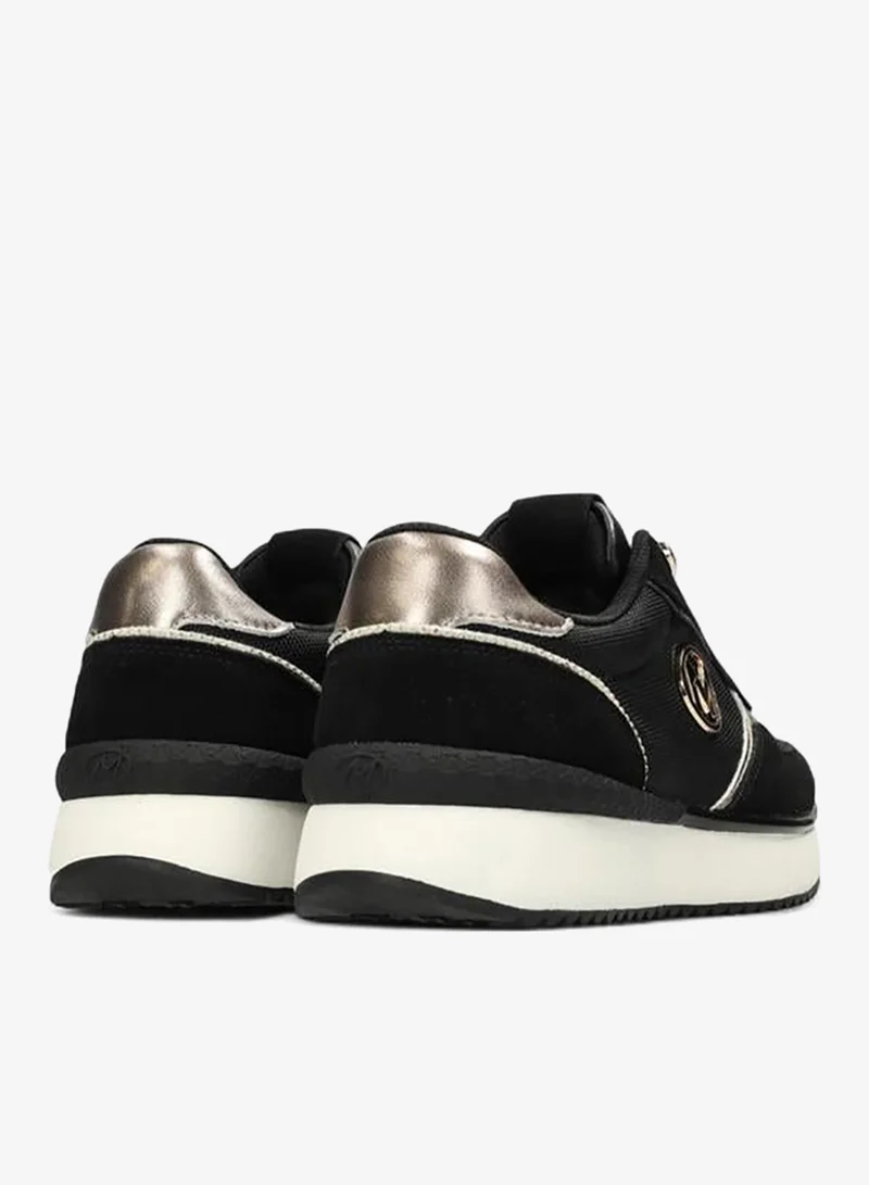 MEXX BLACK Panelled Lace-Up Sneakers for Women | Best Price UAE