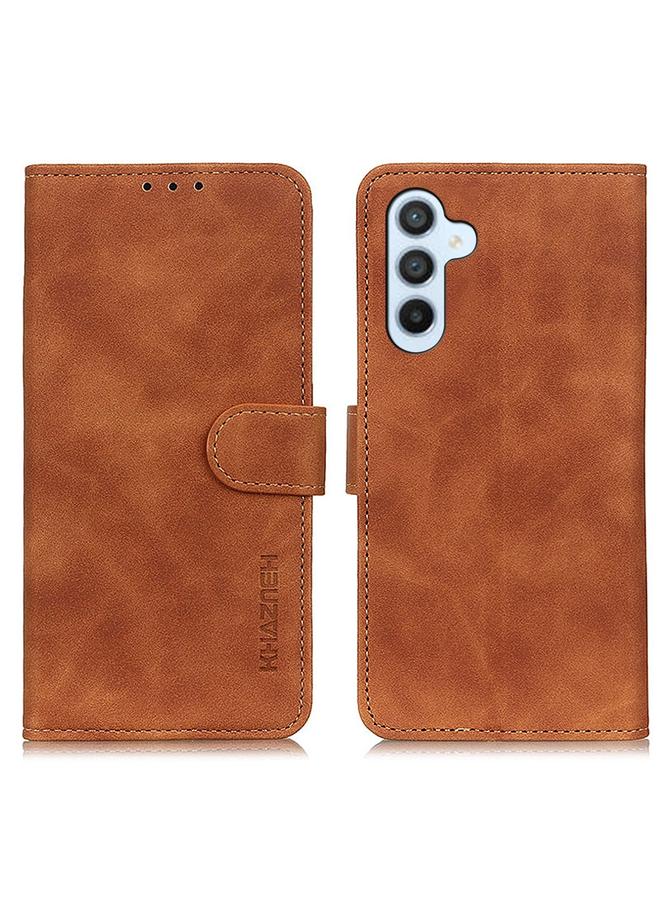 اس-توب جراب هاتف Samsung Galaxy A26 5G من KHAZNEH بتصميم كلاسيكي، جراب هاتف جلدي قابل للطي أفقيًا - Image 1