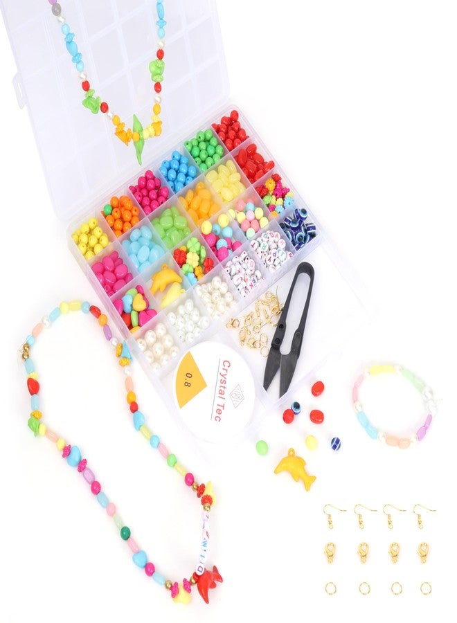 ambitieux Jewelry Making Kit For Kids - Diy Bracelet Making Kit With 24+2 Compartment Box, Colorful Beads, Ear Hangings, Lobster Locks & Rings - Birthday Gift For Girls (All Color),Multicolor - Image 2