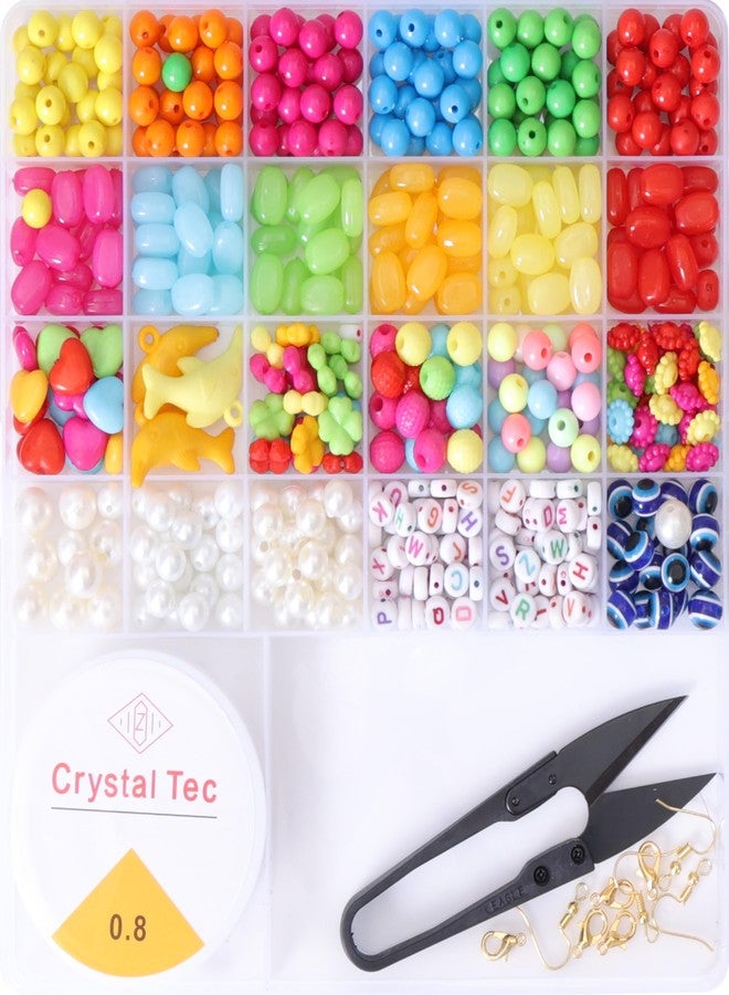 ambitieux Jewelry Making Kit For Kids - Diy Bracelet Making Kit With 24+2 Compartment Box, Colorful Beads, Ear Hangings, Lobster Locks & Rings - Birthday Gift For Girls (All Color),Multicolor - Image 4