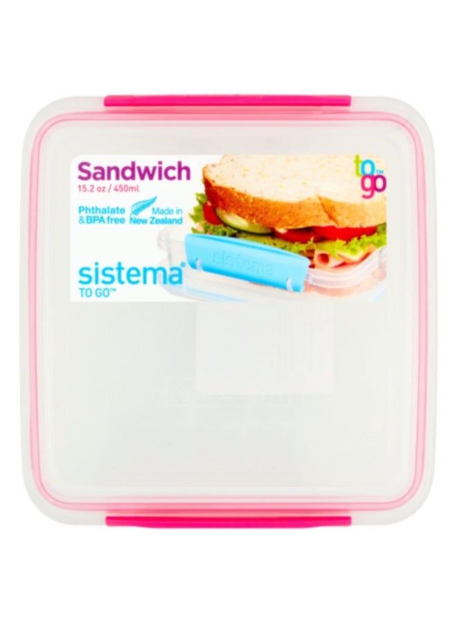 Sistema To Go lunch box 450ml- Pink - Image 1