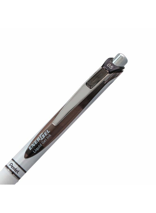 Pentel Energel Pearl Deluxe Rtx Liquid Gel Pen, 0.5Mm, Fine Line, Needle Tip, Black Ink, Box Of 12 (Bln75Pw-A) - Image 5
