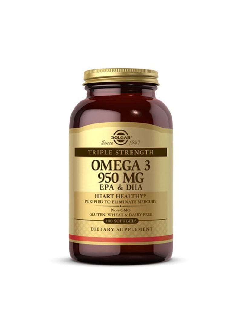 Omega 3 950 mg 100 Softgels